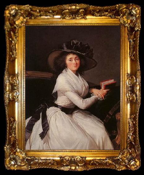 framed  eisabeth Vige-Lebrun Portrait of Marie Charlotte Bontemps, ta009-2